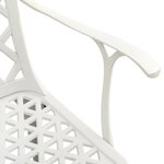 vidaXL Ensemble de bistro 3 Pièces Aluminium coulé Blanc