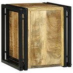 vidaXL Range-bouteilles 34.5 x 35 x 39 cm Bois massif de manguier rugueux