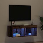 vidaXL Ensemble meuble TV avec LED Bois ancien 80 x 30 x 30 cm