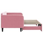 vidaXL Lit de jour avec lit gigogne rose 90x200 cm velours
