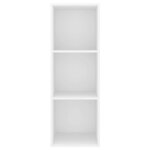 vidaXL Meuble TV mural Blanc 37x37x107 cm Bois d’ingénierie