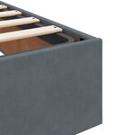 vidaXL Cadre de lit avec matelas Gris foncé 140 x 200 cm Velours