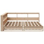 vidaXL Lit bibliothèque sans matelas 150x200 cm bois massif de pin