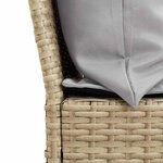 vidaXL Canapé de jardin avec coussins beige résine tressée