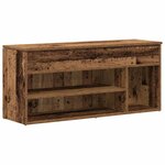 vidaXL Banc à chaussures vieux bois 102x30 5x45 cm bois d'ingénierie