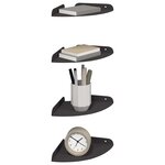 vidaXL Étagère flottante avec étagère 4 Pièces Noir 18 x 18 x 2 cm