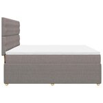 vidaXL Sommier à lattes de lit avec matelas Taupe 180x200 cm Tissu