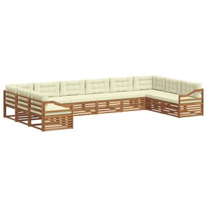vidaXL Ensembles de canapés 10 pc Naturel et Crème