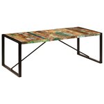 vidaXL Table à dîner 220x100x75 cm Bois de récupération solide
