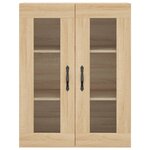 vidaXL Buffet haut Chêne sonoma 69 5x34x180 cm Bois d'ingénierie