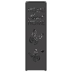 vidaXL Porte-parapluies Noir Métal Standard Motifs décoratifs