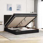 VidaXL Cadre de lit ottoman avec matelas noir 160x200 cm tissu