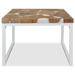 vidaXL Table basse Teck Résine 60x60x40 cm