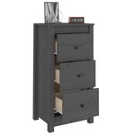 vidaXL Buffets 2 Pièces Gris 40x35x80 cm Bois massif de pin