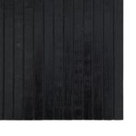 vidaXL Tapis rectangulaire noir 70x200 cm bambou