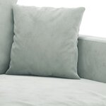 vidaXL Ensemble de canapés 3 Pièces avec coussins Gris clair Velours