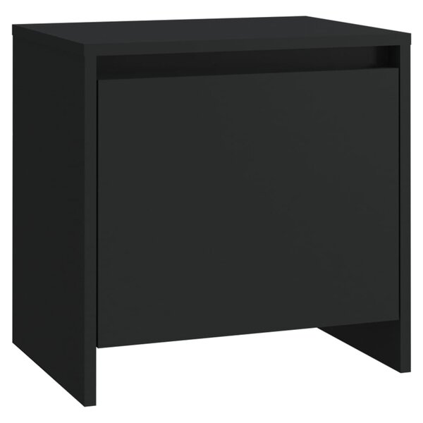 vidaXL Table de chevet noir 45x34x44 5 cm bois d’ingénierie