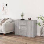 vidaXL Buffet Sonoma gris 91x29 5x65 cm Bois d'ingénierie