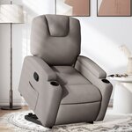 vidaXL Fauteuil inclinable taupe tissu