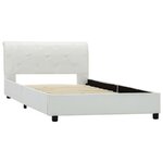 vidaXL Cadre de lit Blanc Similicuir 100 x 200 cm