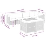 vidaXL Salon de jardin avec coussins 7 Pièces beige résine tressée