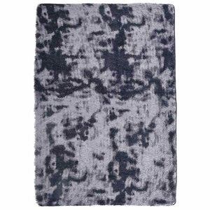 vidaXL Tapis Shaggy à poils longs NAVARRA gris foncé 120x170 cm