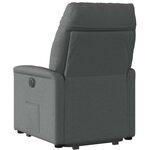 vidaXL Fauteuil inclinable électrique gris foncé tissu