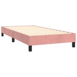 vidaXL Sommier à lattes de lit avec matelas LED Rose 90x190 cm Velours