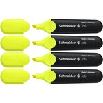 Surligneur Job jaune Pochette 4 pièces SCHNEIDER