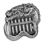 CHINESE DRAGON ABACUS 1 Once Argent Coin 5000 Francs Chad 2023