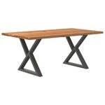 vidaXL Table à manger marron clair bois de chêne massif rectangulaire