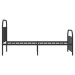 vidaXL Cadre de lit métal sans matelas et pied de lit noir 100x200 cm