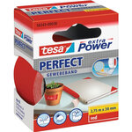 Ruban adhésif toilé réparation fixation tesa power effect 2 75m x 38mm rouge