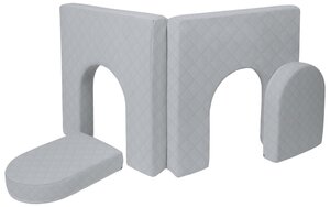 Module complémentaire pour canapé modulable en mousse gris (matelassé)