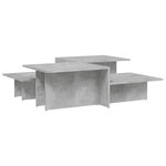 vidaXL Tables basses 2 Pièces gris béton bois d'ingénierie