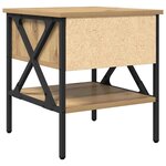 vidaXL Table de chevet 2 Pièces chêne artisanal 40 x 42 x 45 cm