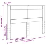 vidaXL Tête de lit Chêne fumé 150 cm Bois d'ingénierie