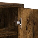 vidaXL Meuble à chaussures Chêne fumé 60x35x92 cm Bois d'ingénierie