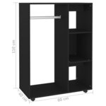 vidaXL Garde-robe Noir 80x40x110 cm Bois d’ingénierie