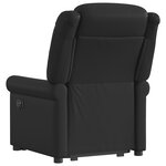 vidaXL Fauteuil inclinable noir brillant similicuir