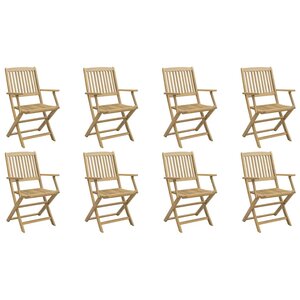 vidaXL Chaises de jardin pliantes lot de 8 54 5x58x90 cm bois d'acacia