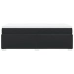 vidaXL Sommier à lattes de lit avec matelas Noir 90x200 cm Similicuir