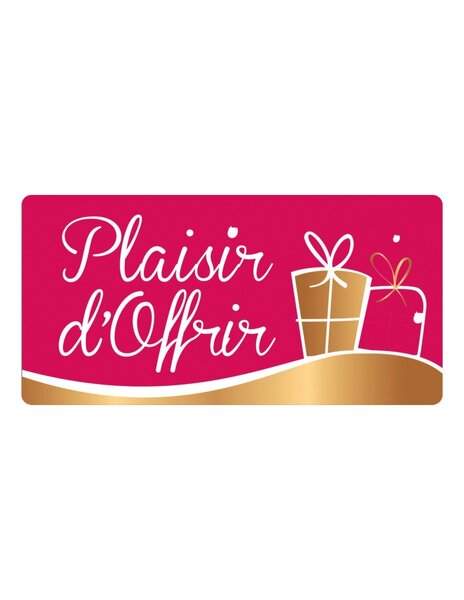 (1 boîte distr. De 500 etiq) étiquette adhésive plaisir d'offrir or