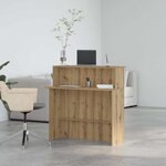 vidaXL Bureau réception chêne artisanal 100x50x103 5cm bois ingénierie