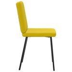 vidaXL Chaises à manger lot de 4 jaune velours