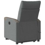 vidaXL Fauteuil inclinable de massage électrique Gris foncé Tissu