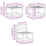 vidaXL Ensemble de canapés d'extérieur 6 Pièces Naturel