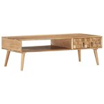vidaXL Table basse 110 x 50 x 35 cm Bois d'acacia solide