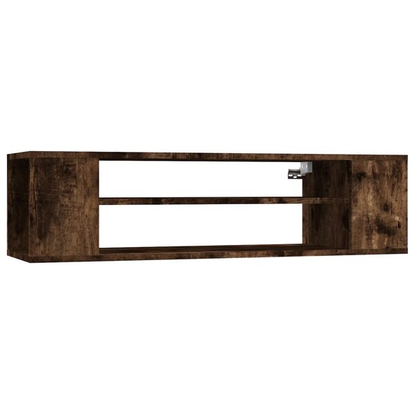 vidaXL Armoire TV suspendue Chêne fumé 100x30x26 5cm Bois d'ingénierie