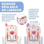 CHICCO Chaise Haute Polly 2 - 4 Roues fancy chicken
